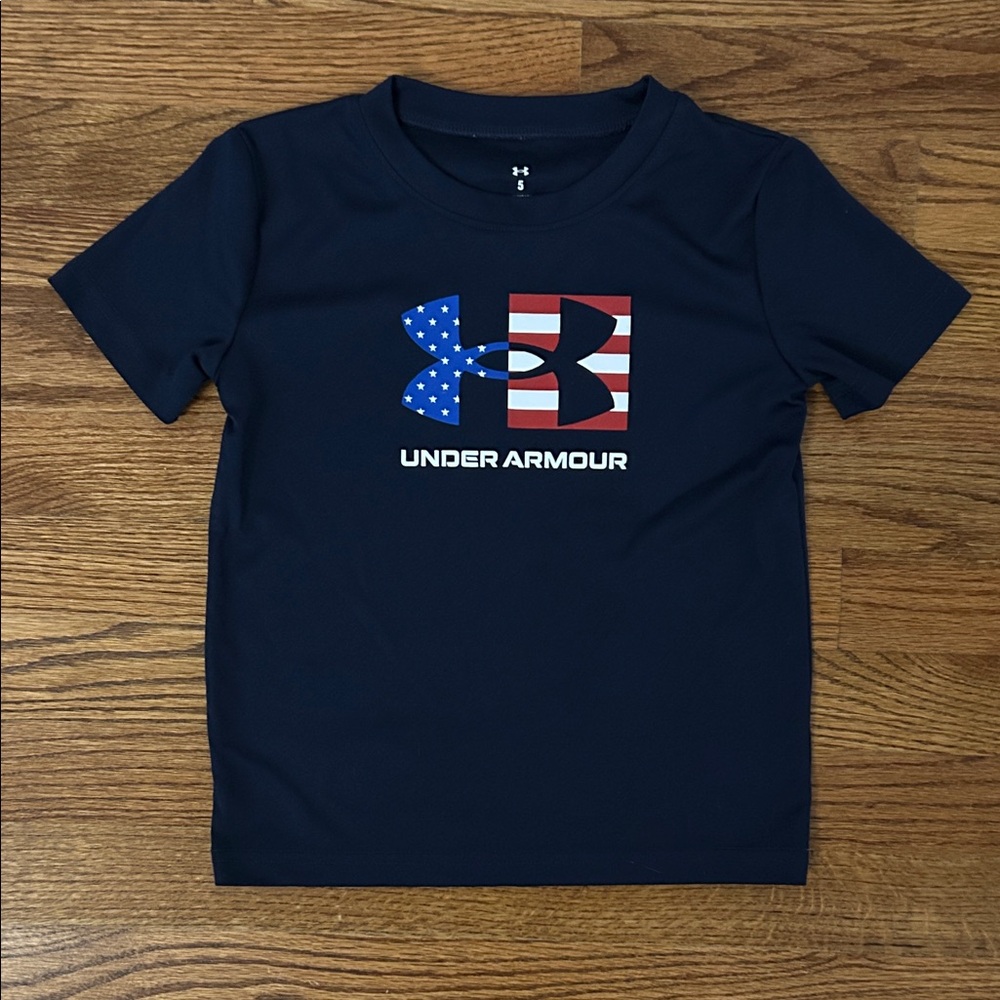 Under Armour Dark Blue Performance T-Shirt with Patriotic Logo